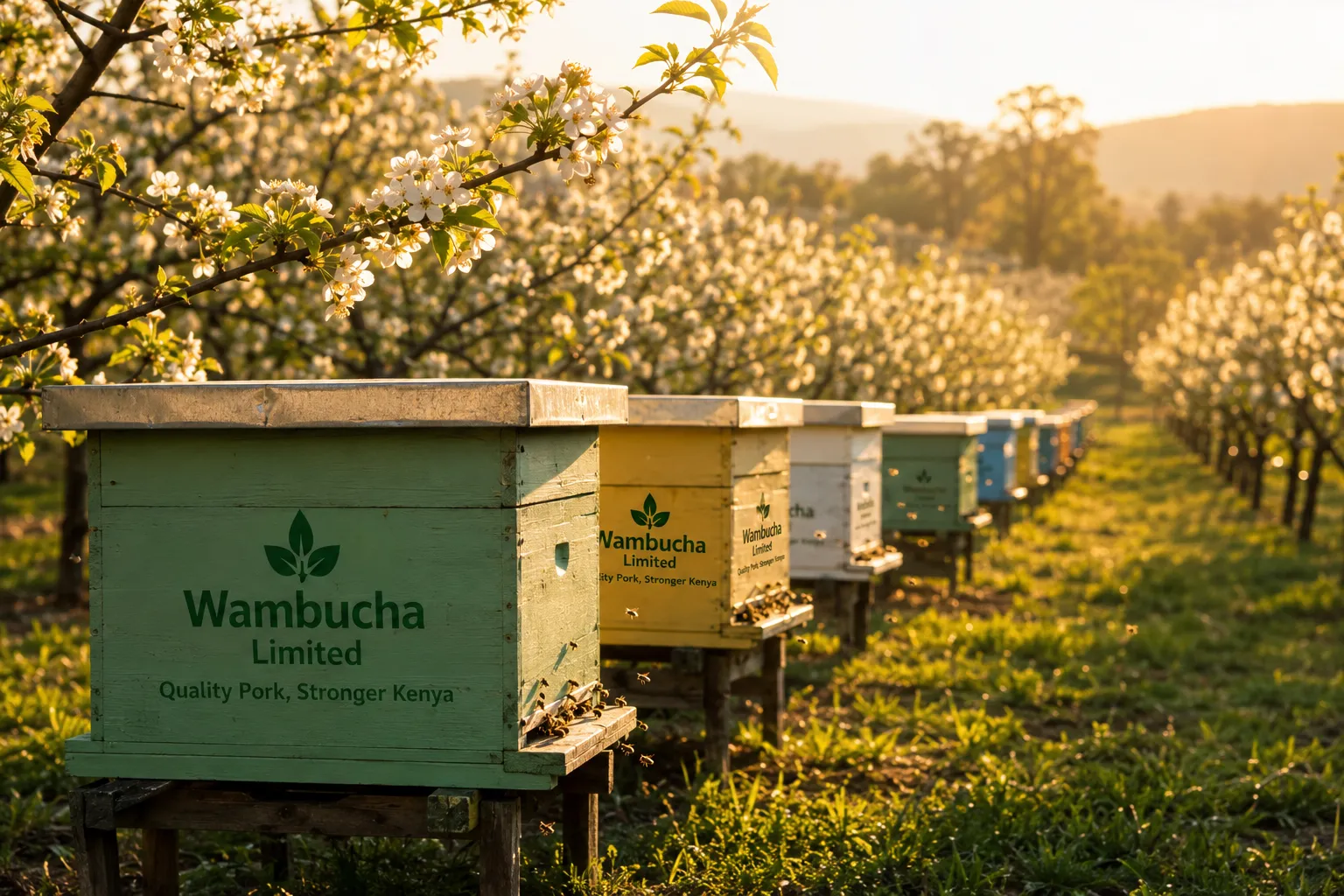 Modern apiary integrated with orchard